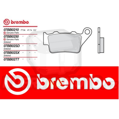 Brzdové destičky Brembo KTM SX 400 r.v. Od 99 - 00 Originál směs Zadní