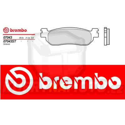 Brzdové destičky Brembo MBK SKYLINER 250 r.v. Od 00 -  ST směs Zadní