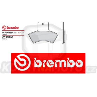 Brzdové destičky Brembo POLARIS Sport 400 r.v. Od 99 - 00 SX směs Zadní