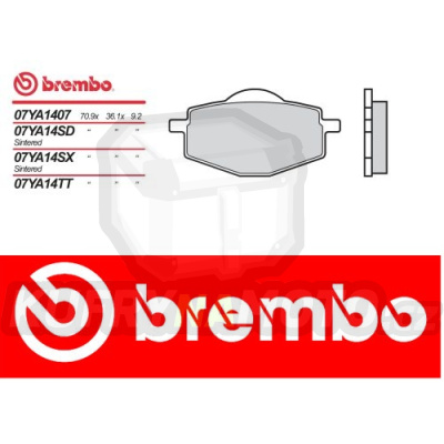 Brzdové destičky Brembo GILERA R, RC 600 r.v. Od 91 -  SX směs Zadní