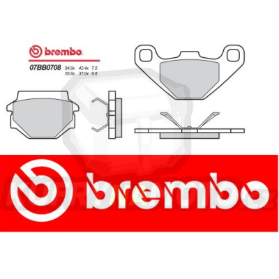 Brzdové destičky Brembo APRILIA PEGASO 650 r.v. Od 92 - 95 Originál směs Zadní