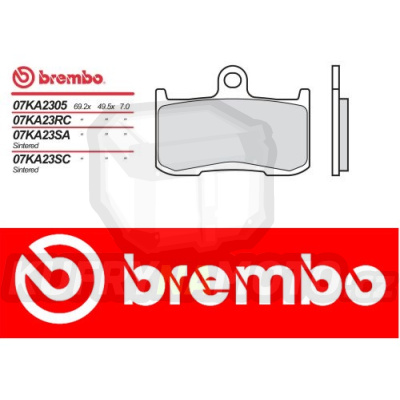 Brzdové destičky Brembo TRIUMPH TIGER 1050 r.v. Od 07 -  směs SC Přední