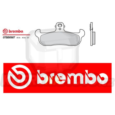 Brzdové destičky Brembo FRIGERIO PUCH REPLAY 250 r.v. Od 89 -  směs Originál Přední