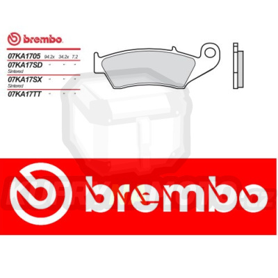 Brzdové destičky Brembo YAMAHA YZ 125 r.v. Od 98 - 02 směs SD Přední