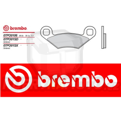 Brzdové destičky Brembo POLARIS Revolver 500 r.v. Od 06 -  směs SD Přední