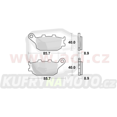 brzdové destičky, BRAKING (semi-metalická směs SM1) 2 ks v balení