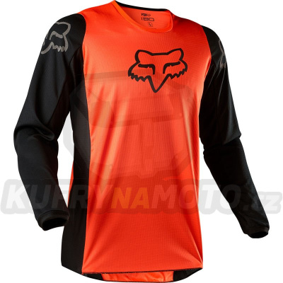 Dres motokros FOX 180 PRIX JERSEY - oranžový FLUO - velikost XL