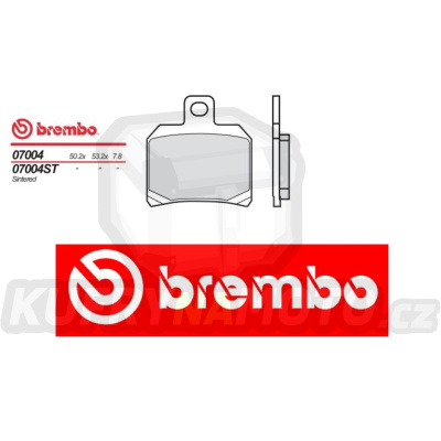 Brzdové destičky Brembo GILERA GP 800 800 r.v. Od 07 -  ST směs Zadní