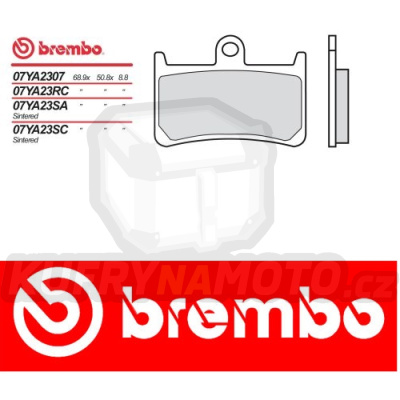 Brzdové destičky Brembo YAMAHA YZF R1 1000 r.v. Od 02 - 03 směs SC Přední