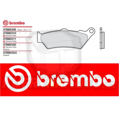 Brzdové destičky Brembo KTM ADVENTURE S 990 r.v. Od 06 -  směs Originál Přední