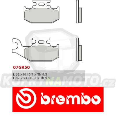 Brzdové destičky Brembo CANNONDALE Glamis Right 440 r.v. Od 03 -  směs SX Přední