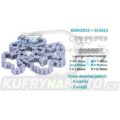 Řetěz rozvodový 82RH2015 = SCA412 (délka 162 článků)