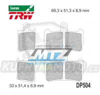 Destičky brzdové DP504-LUSV TRW Lucas MCB828SV - směs Sinter Road