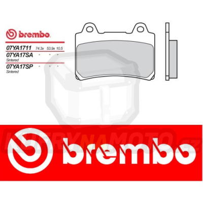 Brzdové destičky Brembo YAMAHA XV A WILD STAR 1600 r.v. Od 99 -  SA směs Zadní