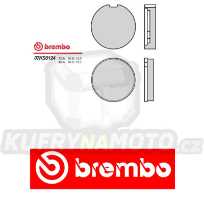 Brzdové destičky Brembo SUZUKI GT A, K, L, M 550 r.v. Od 73 - 77 směs Originál Přední