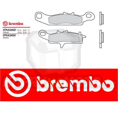 Brzdové destičky Brembo KAWASAKI KVX (right caliper) 700 r.v. Od 04 -  směs SX Přední