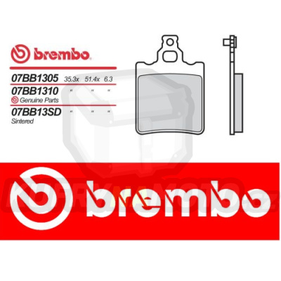 Brzdové destičky Brembo GILERA NGR 250 r.v. Od 85 -  směs SD Přední