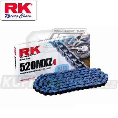 Řetěz RK 520 MXZ4 (118čl) - netěsněný/ bezkroužkový (modrý)