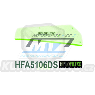 Filtr vzduchový HFA5106DS (HifloFiltro) - Kymco 50 Heroism + Malaguti 50 DVD + Peugeot 50 V-Clic + Rieju 50 Paseo + Sachs 50 49ER + SYM 50 Jungle + WT Motors + Baotian 50 BT49QT Big Panther 4T+50 BT49QT Speedy + Garelli 50 Capri+50 Flexy