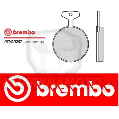 Brzdové destičky Brembo YAMAHA RD C 250 r.v. Od 77 - 78 Originál směs Zadní