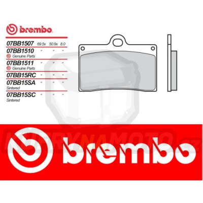 Brzdové destičky Brembo TM SMR F 530 r.v. Od 03 -  směs RC Přední