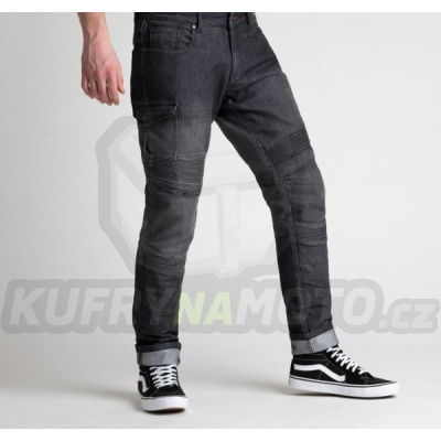 Moto kalhoty BROGER OHIO jeans washed black