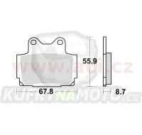 brzdové destičky, BRAKING (semi-metalická směs SM1) 2 ks v balení