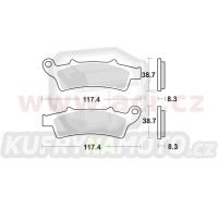 brzdové destičky, BRAKING (semi-metalická směs SM1) 2 ks v balení