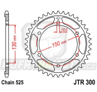 Řetězová rozeta YAMAHA TDM 900 (ABS) 2002-2013 42 zubů, řetěz 525 - akce