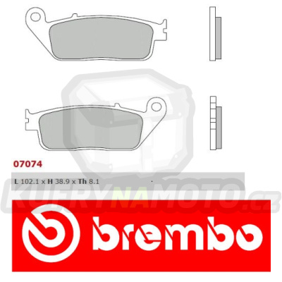 Brzdové destičky Brembo KYMCO DOWNTOWN 125 r.v. Od 10 -  směs XS Přední