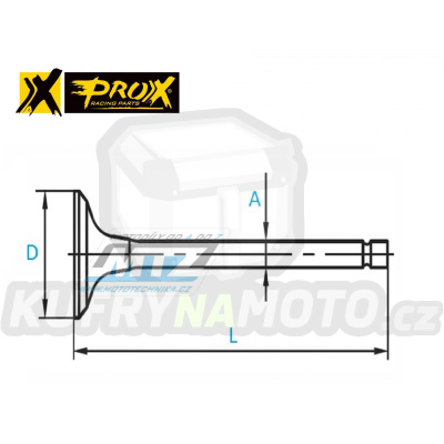 Ventil sací ocelový Honda XR600R / 93-00 + NX500 Dominator / 88-99 + NX650 Dominator / 88-02 + FMX650 / 05-07 + XBR500 / 85-89 + GB500 / 87-97+ XR650L / 93-24 + SLR 650 / 97-00 + FX650 Vigor