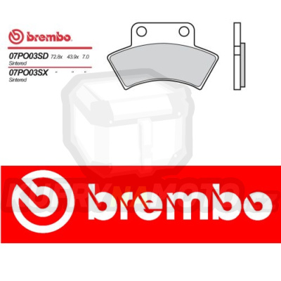 Brzdové destičky Brembo POLARIS 2x4, 4x4 250 r.v. Od 90 -  SD směs Zadní