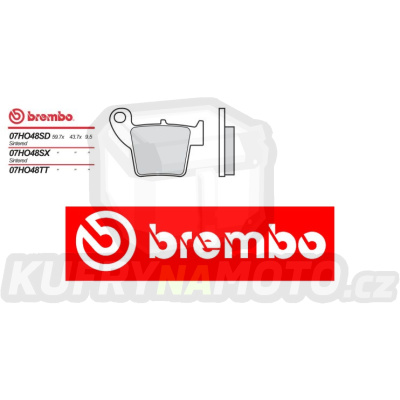 Brzdové destičky Brembo HONDA CRF450R 450 r.v. Od 09 -  TT směs Zadní