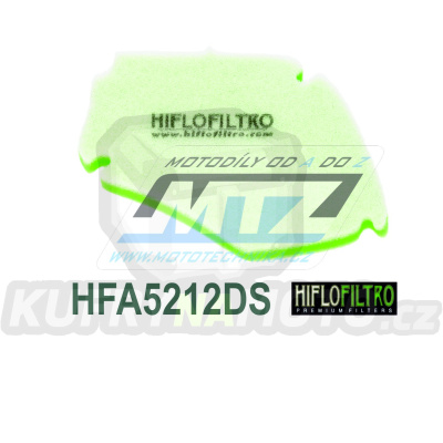 Filtr vzduchový HFA5212DS (HifloFiltro) - Gilera 50 Easy Moving + Piaggio 50 Zip Base + 50 Zip Fast Rider + 50 Zip 4T + 100 Zip 4T