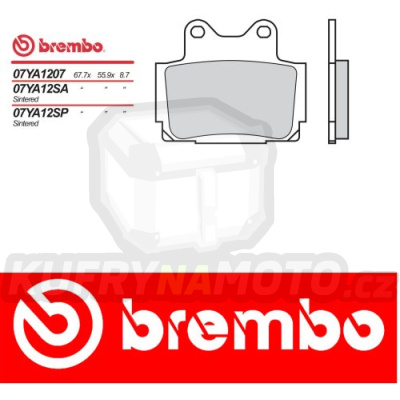 Brzdové destičky Brembo YAMAHA SRX 400 r.v. Od 87 - 89 Originál směs Zadní