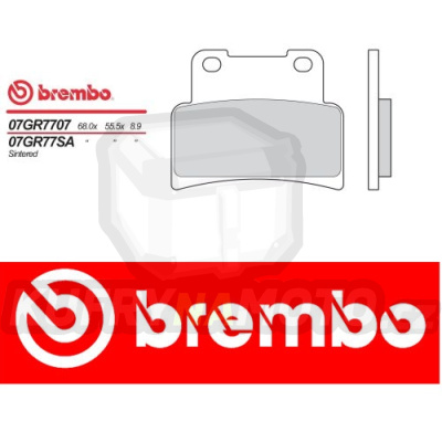 Brzdové destičky Brembo APRILIA SHIVER 750 GT ABS 750 r.v. Od 09 -  směs SC Přední