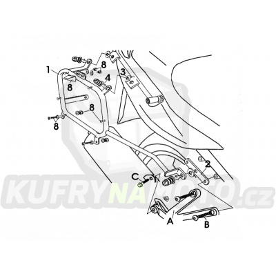 Nosič držák bočních kufrů Fehling Suzuki GSF 1200 Bandit (WVA9) 2001 – 2005 Fehling 6982 ST - FKM582- akce