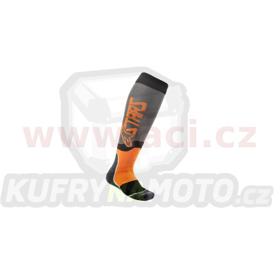 ponožky MX PLUS-2, ALPINESTARS (šedá/oranžová fluo) 2023