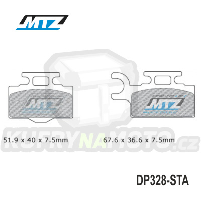 Destičky brzdové DP328-STA - směs Standard