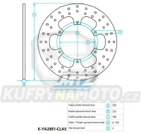 Kotouč brzdový (320/198/6D) - Yamaha XVZ1300 / 96-07