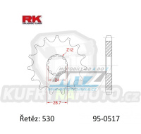 Kolečko řetězové (pastorek) 0517-17zubů RK - Kawasaki GPZ750R + ZR1100 Zephyr + GPZ900R Ninja + ZX1100 Ninja+ ZZR1100 + ZZR1200 + ZX14 Ninja + ZX14R Ninja + ZZR1400 + ZX12R Ninja