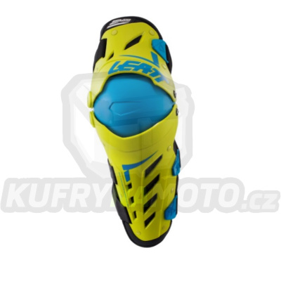 LEATT nákoleníky chrániče kolen DUAL AXIS ADULT LIME/BLUE barva  žlutá FLUO/modrá velikost L/XL