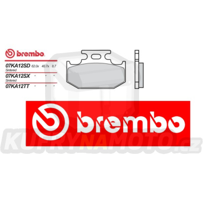 Brzdové destičky Brembo SUZUKI RM X 125 r.v. Od 89 - 90 SD směs Zadní