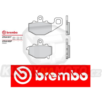 Brzdové destičky Brembo KAWASAKI GPZ (left caliper) ABS 1100 r.v. Od 97 -  Originál směs Zadní