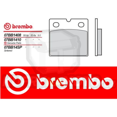 Brzdové destičky Brembo MZ ETZ LUX 300 r.v. Od 90 -  směs SP Přední