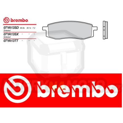 Brzdové destičky Brembo YAMAHA YZ 490 r.v. Od 88 - 90 směs SD Přední