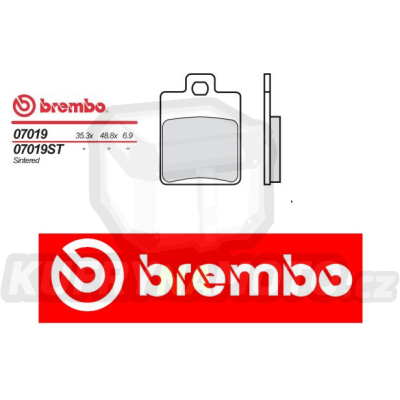 Brzdové destičky Brembo PIAGGIO ZIP CATALYZED 50 r.v. Od 00 -  směs Originál Přední