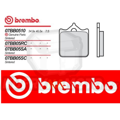 Brzdové destičky Brembo LAVERDA SFC 1000 (Limited Edition) 1000 r.v. Od 03 -  směs RC Přední