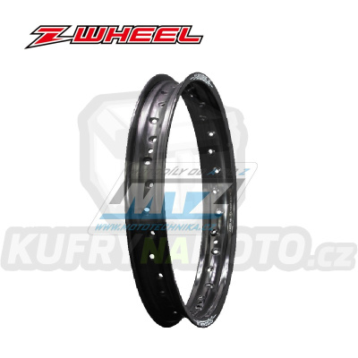 Ráfek motocyklový - rozměr 2,15x19&quot; 36H (předvrtaný / 36 otvorů) ZETA Z-WHEEL W01-74411 - černý (zadní)