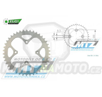 Rozeta řetězová (převodník) Dural 32144-42zubů ESJOT 51-32144-48 - Sherco Trial + Gas-Gas TXT Trial